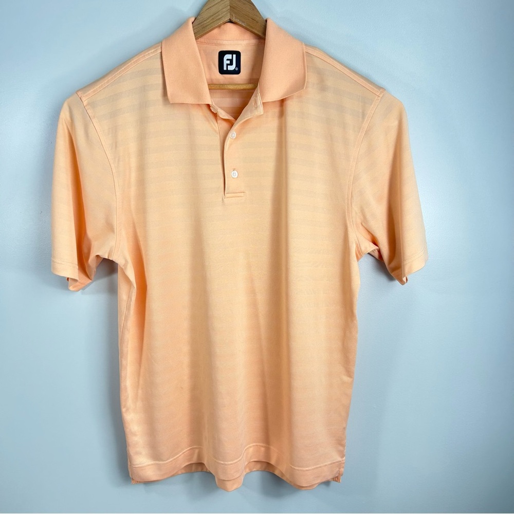 FootJoy Golf Polo Collared Coral Pull Over 1/4 Button Short Sleeve Shirt Mens XL